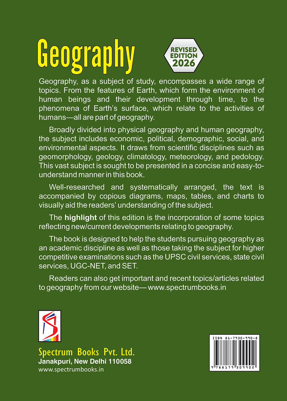 Spectrum Geography Book for UPSC Civil Services Mains Exam ( English ) 2026 - Image 3